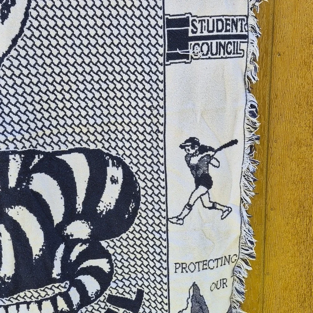 Woven Wall Hanging Banket Council High School Cobra Mascot